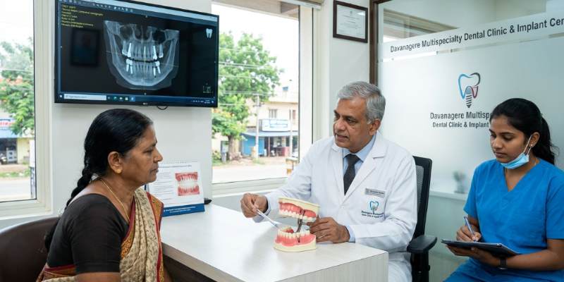Dental clinic in Davanagere offering digital dental X ray diagnosis