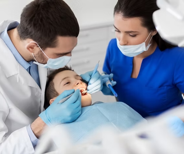 Child Receiving Professional Dental Treatment